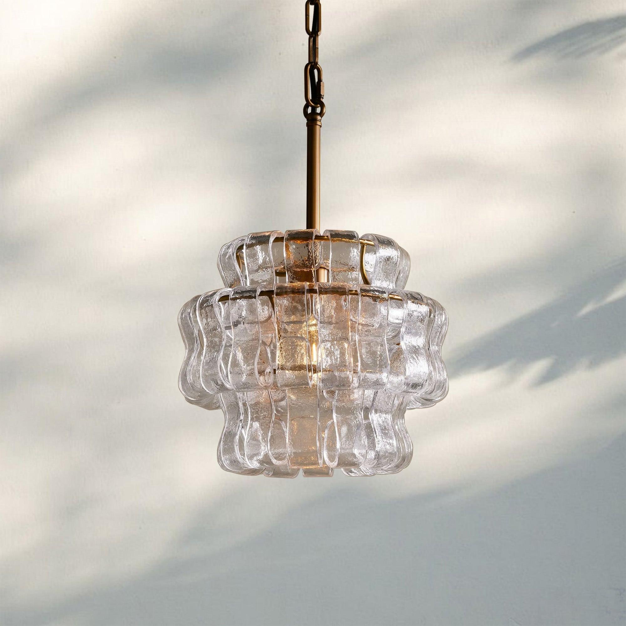 Ghiacio Pendant-Brass-Clear-