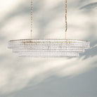 Ghiacio Glass Oval Chandelier 54''65''-