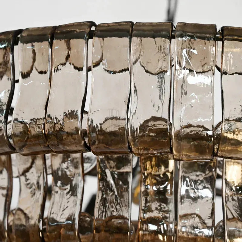 Ghiacio Glass Oval Chandelier 54''65''-