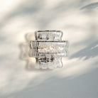 Ghiacio Glass Wall Sconce-Matte Black-Clear-
