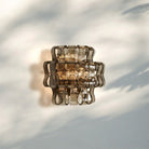 Ghiacio Glass Wall Sconce-Antique Brass-Smoke-