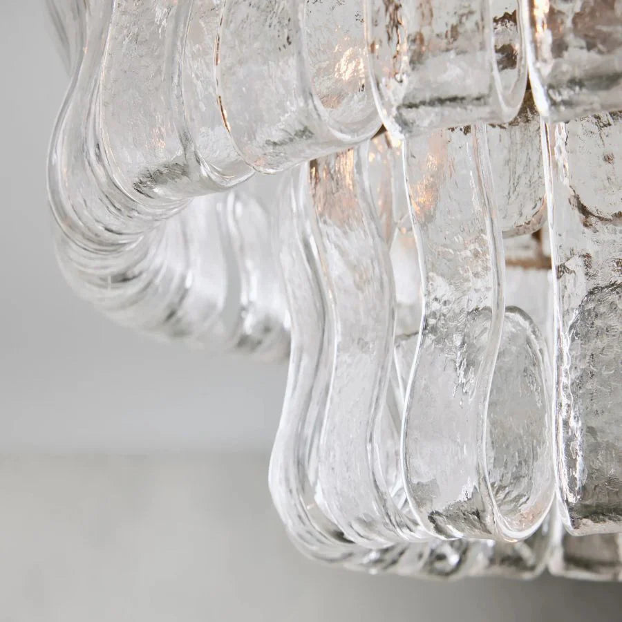 Ghiacio Modern Glass Flushmount-