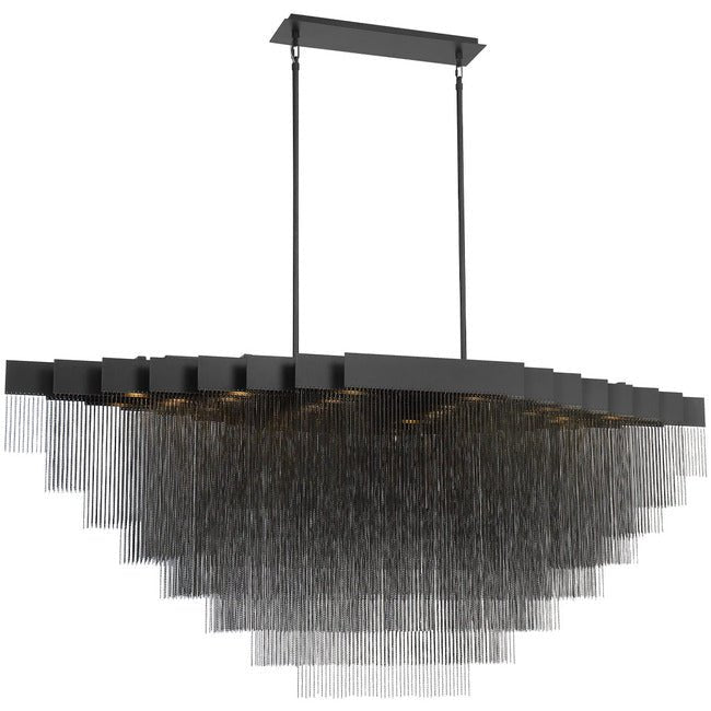 Gildora Linear Chandelier - Black72.8”Blushlighting