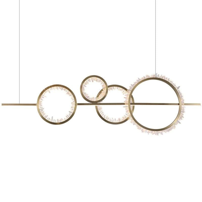Gina Rock Crystal Gear Chandelier - 3 RingsBlushlighting
