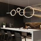 Gina Rock Crystal Gear Chandelier - 4 RingsBlushlighting