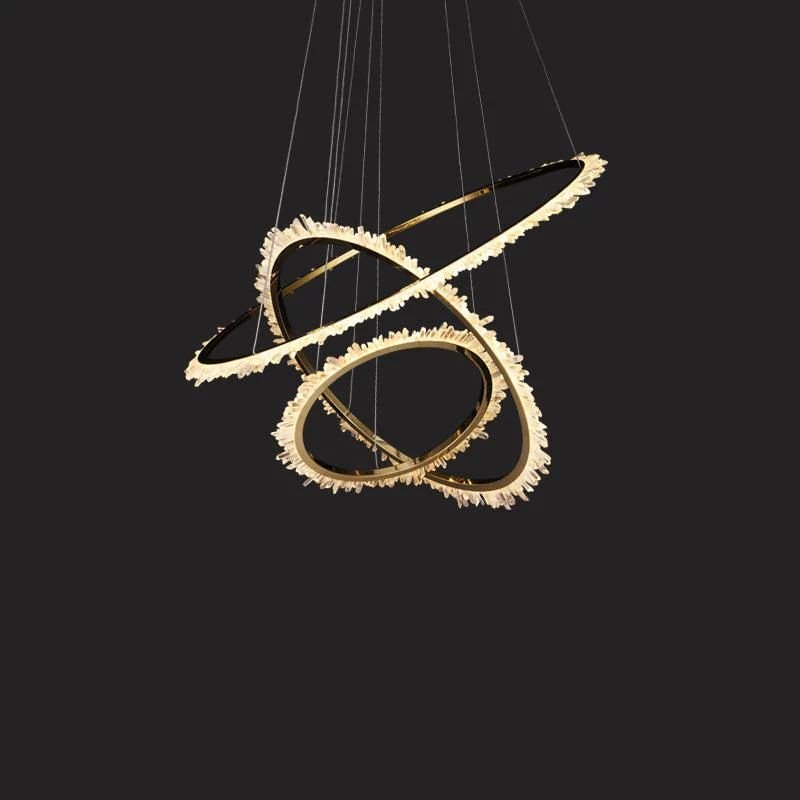 Gina Rock Crystal Ring Chandelier - 14.7" D+23.6" D+31.5" DBlushlighting