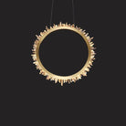 Gina Rock Crystal Ring Chandelier - 14.7" DBlushlighting