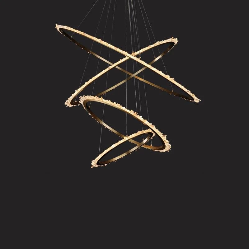 Gina Rock Crystal Ring Chandelier - 14.7" D+23.6" D+31.5" D+39.4" DBlushlighting
