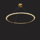 Gina Rock Crystal Ring Chandelier - 23.6" DBlushlighting