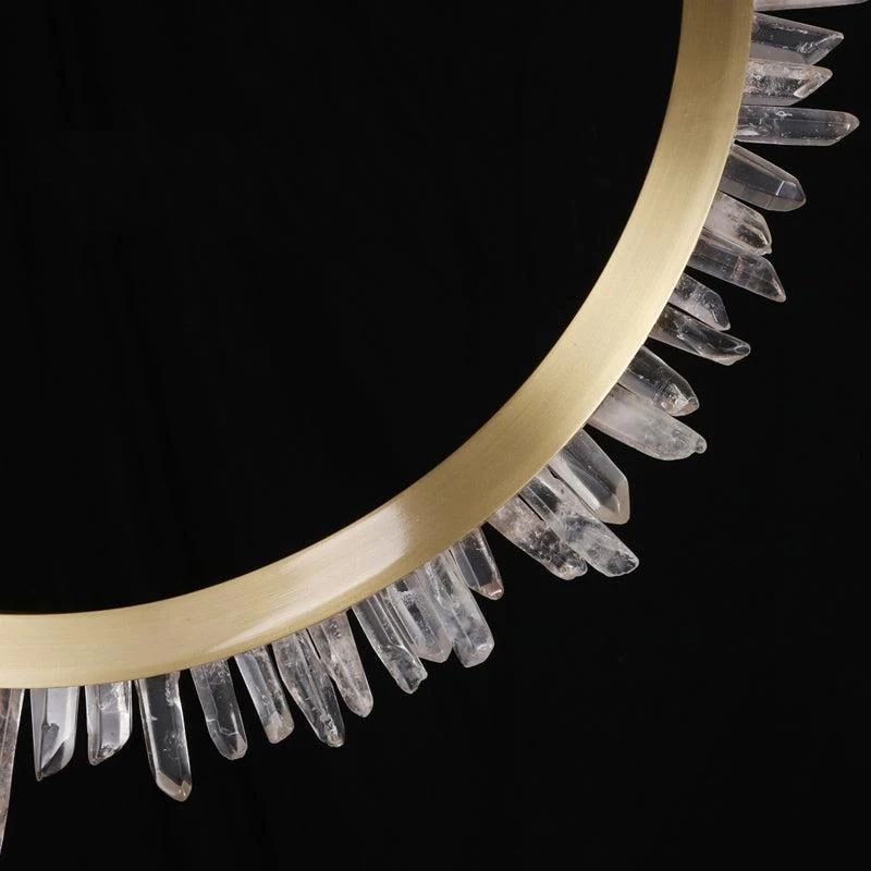 Gina Rock Crystal Ring Chandelier - 14.7" DBlushlighting