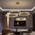 Gina Rock Crystal Rings Luxury Chandelier - Blushlighting