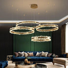 Gina Rock Crystal Rings Luxury Chandelier - Blushlighting