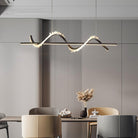 Gina Spiral Rock Crystal Chandelier,Linear Dining Room Chandelier - 39.4" L x 7.9" HBlushlighting