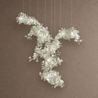 Gingko Cluster Chandelier - L 137.8″ x H 118.1″ / L 350cm x H 300cmNickel & WhiteBlushlighting