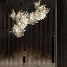 Gingko Leaves Chandelier - L 196.8″ x W 31.5″ x H 59.1″White & GoldBlushlighting