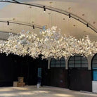 Gingko Leaves Chandelier - L 196.8″ x W 31.5″ x H 59.1″White & GoldBlushlighting