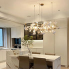 Gingko Leaves Chandelier - L 196.8″ x W 31.5″ x H 59.1″White & GoldBlushlighting