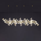 Gingko Leaves Chandelier - L 196.8″ x W 31.5″ x H 59.1″White & GoldBlushlighting