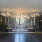 Gingko Leaves Chandelier - L 196.8″ x W 31.5″ x H 59.1″White & GoldBlushlighting
