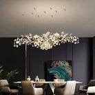 Gingko Leaves Chandelier - L 196.8″ x W 31.5″ x H 59.1″White & GoldBlushlighting