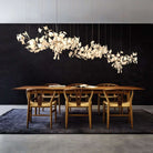 Gingko Leaves Chandelier - L 196.8″ x W 31.5″ x H 59.1″White & GoldBlushlighting