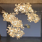 Gingko Leaves Chandelier - L 196.8″ x W 31.5″ x H 59.1″White & GoldBlushlighting