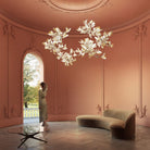 Gingko Leaves Chandelier - L 196.8″ x W 31.5″ x H 59.1″White & GoldBlushlighting