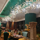 Gingko Leaves Chandelier - L 196.8″ x W 31.5″ x H 59.1″White & GoldBlushlighting