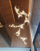Gingko Leaves Chandelier - L 196.8″ x W 31.5″ x H 59.1″White & GoldBlushlighting