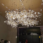 Gingko Leaves Chandelier - L 196.8″ x W 31.5″ x H 59.1″White & GoldBlushlighting