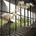 Gingko Leaves Chandelier - L 196.8″ x W 31.5″ x H 59.1″White & GoldBlushlighting