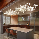 Gingko Leaves Chandelier - L 196.8″ x W 31.5″ x H 59.1″White & GoldBlushlighting