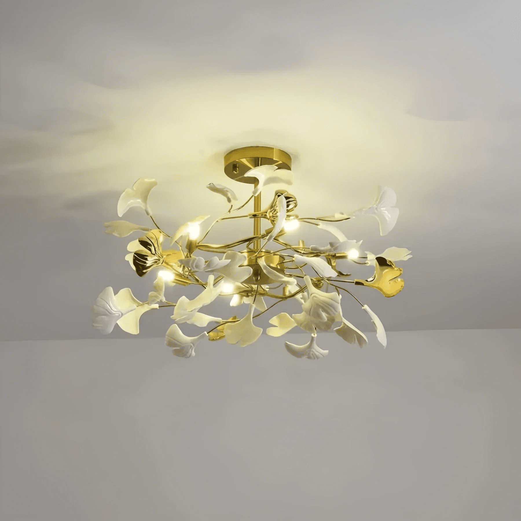 Gingko Luxury Chandelier Style B - Dia 23.6″(60cm) x H 11.8″(30cm) ( G9*6 )Blushlighting