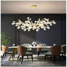 Ginkgo Branch Chandelier-chandeliers for dining room,chandeliers for stairways,chandeliers for foyer,chandeliers for bedrooms,chandeliers for kitchen,chandeliers for living room-All white leaves-L150CM (L59")-Blushlighting