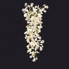 Ginkgo Cascading A Branch Chandelier-chandeliers for dining room,chandeliers for stairways,chandeliers for foyer,chandeliers for bedrooms,chandeliers for kitchen,chandeliers for living room-White + gold accents-H150CM (H59")-Blushlighting