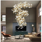Ginkgo Cascading B (Spiral) Branch Chandelier-chandeliers for dining room,chandeliers for stairways,chandeliers for foyer,chandeliers for bedrooms,chandeliers for kitchen,chandeliers for living room-Blushlighting