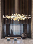 Ginkgo Cloud Chandelier - Model A L 78.7″ x W 23.6″ x H 23.6″Gold & WhiteBlushlighting
