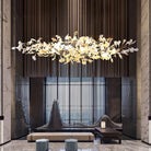 Ginkgo Cloud Chandelier - Model A L 78.7″ x W 23.6″ x H 23.6″Gold & WhiteBlushlighting
