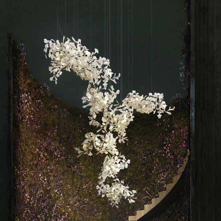 Ginkgo Combination Chandelier - L 137.8''(350cm) x H 118.1''(300cm)Blushlighting