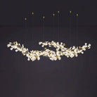 Ginkgo E Branch Chandelier-chandeliers for dining room,chandeliers for stairways,chandeliers for foyer,chandeliers for bedrooms,chandeliers for kitchen,chandeliers for living room-All white leaves-150CM(59")-Blushlighting