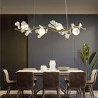 Ginkgo Glass Chandelier - 4 heads Size: L 39.4″(100cm) x H 6.3″(16cm)Blushlighting