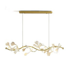 Ginkgo Glass Chandelier - 4 heads Size: L 39.4″(100cm) x H 6.3″(16cm)Blushlighting