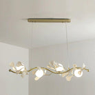Ginkgo Glass Chandelier - 4 heads Size: L 39.4″(100cm) x H 6.3″(16cm)Blushlighting