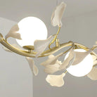 Ginkgo Glass Chandelier - 4 heads Size: L 39.4″(100cm) x H 6.3″(16cm)Blushlighting