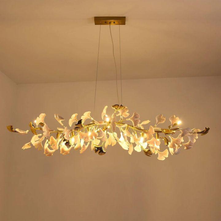 Ginkgo Luxury Chandelier Style C - L 39.4″(100cm) x W 17.7″(45cm) x H 15.7″(40cm) (G9*8)Blushlighting