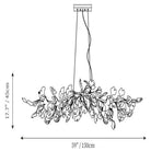 Ginkgo Luxury Chandelier Style C - L 39.4″(100cm) x W 17.7″(45cm) x H 15.7″(40cm) (G9*8)Blushlighting