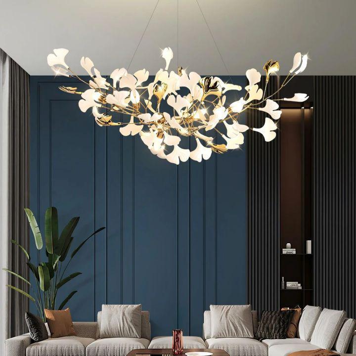 Ginkgo Luxury Chandelier Style D - 8 Lights: L 39.4''(100cm) x H 17.7''(45cm)Blushlighting