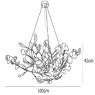 Ginkgo Luxury Chandelier Style D-chandeliers for dining room,chandeliers for stairways,chandeliers for foyer,chandeliers for bedrooms,chandeliers for kitchen,chandeliers for living room-8 Lights: L 39.4''(100cm) x H 17.7''(45cm)-Blushlighting