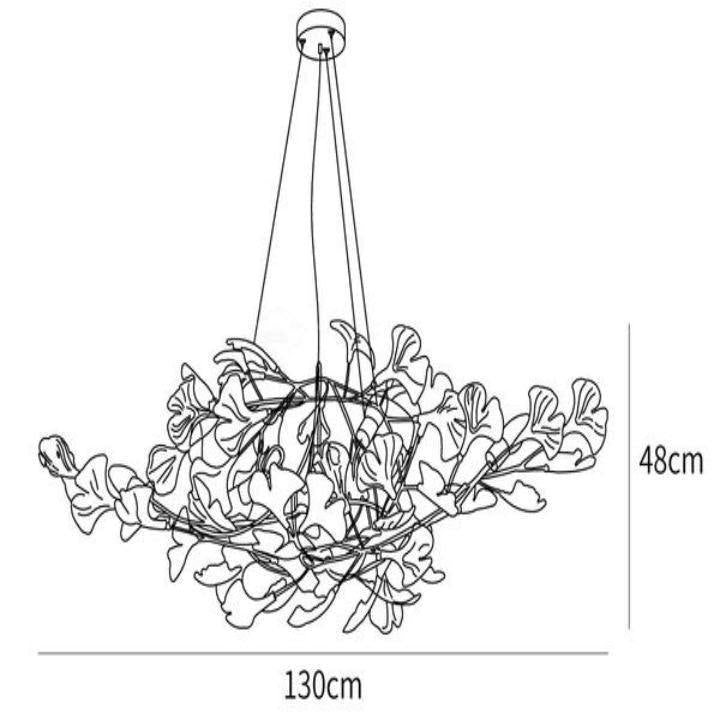 Ginkgo Luxury Chandelier Style D-chandeliers for dining room,chandeliers for stairways,chandeliers for foyer,chandeliers for bedrooms,chandeliers for kitchen,chandeliers for living room-10 Lights: L 51.2''(130cm) x H 18.9''(48cm)-Blushlighting