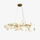 Ginkgo Luxury Chandelier Style E - 4 Lights: L 39.4''(100cm) x W 11.8''(30cm)Gold+WhiteBlushlighting